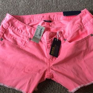 NWT AE Neon Pink Midi Shorts size 6